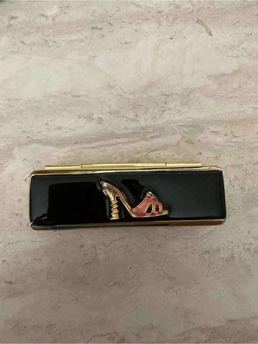 Vintage Gold Toned Lipstick Case